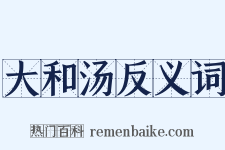 大和汤反义词是什么意思的图片